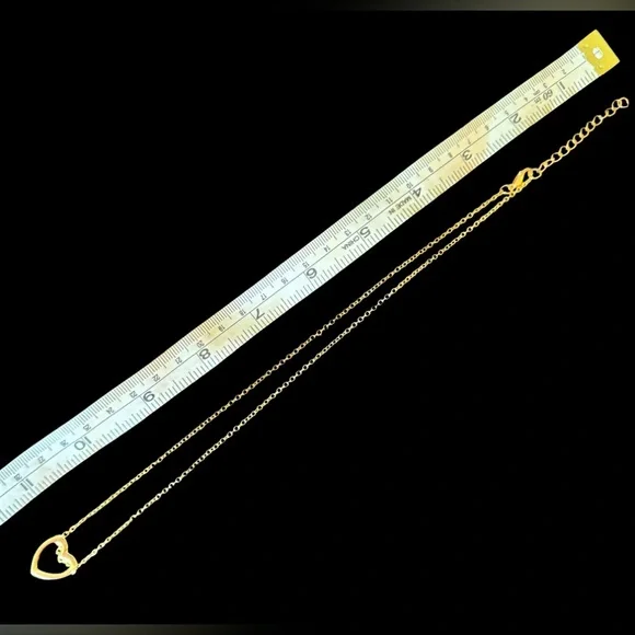 🆕 Gold Necklace Elegance Redefined Hrt - Picture 3 of 3